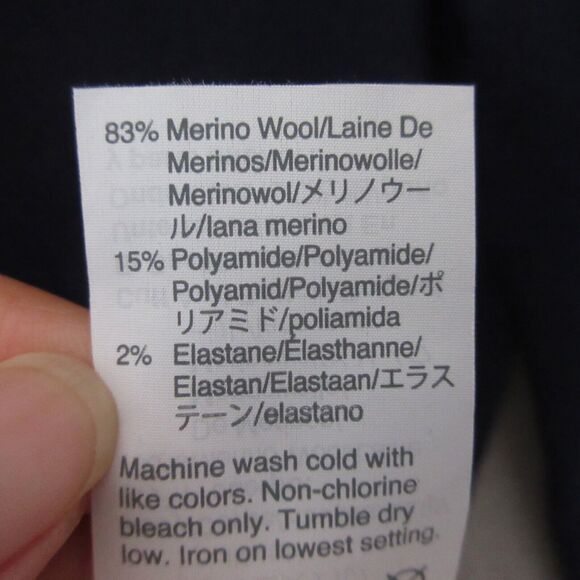 J Crew Sweater XS Blue Tartan Black Watch Plaid Scarf Merino Wool - Picture 6 of 9